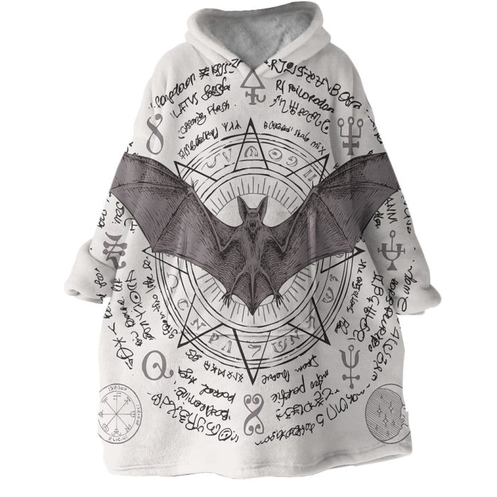 Satanic Bat Hoodie Wearable Blanket WB0023 1