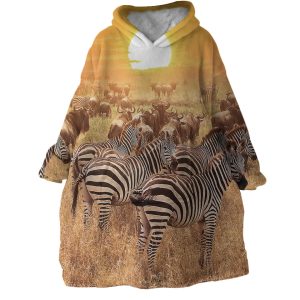 Savannah Fauna Hoodie Wearable Blanket WB0919 1