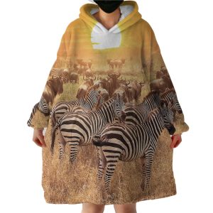 Savannah Fauna Hoodie Wearable Blanket WB0919