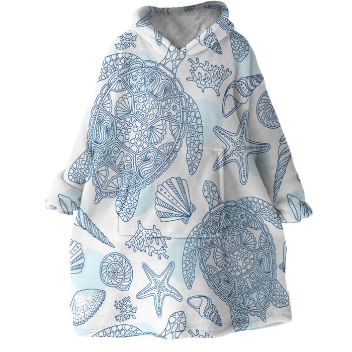 Sea Creatures Hoodie Wearable Blanket WB1997 1