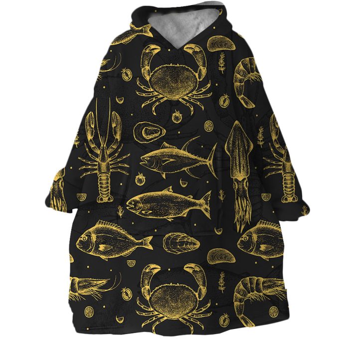 Seafood Hoodie Wearable Blanket WB1530 1