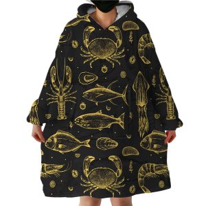 Seafood Hoodie Wearable Blanket WB1530