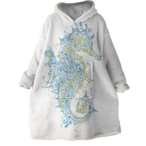 Seahorse Hoodie Wearable Blanket WB2085 1