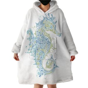 Seahorse Hoodie Wearable Blanket WB2085