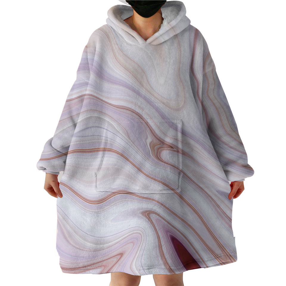 Shade Of Purple Old Paint Splatter Hoodie Wearable Blanket WB0157