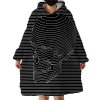 Skull Impression Hoodie Wearable Blanket WB2065