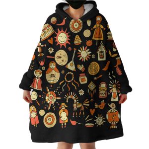 Slav Icons Hoodie Wearable Blanket WB0906