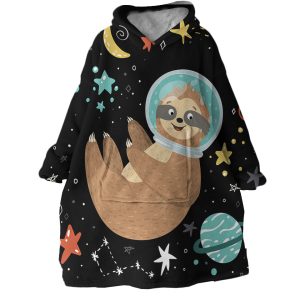Slothstronaut Hoodie Wearable Blanket WB1805 1