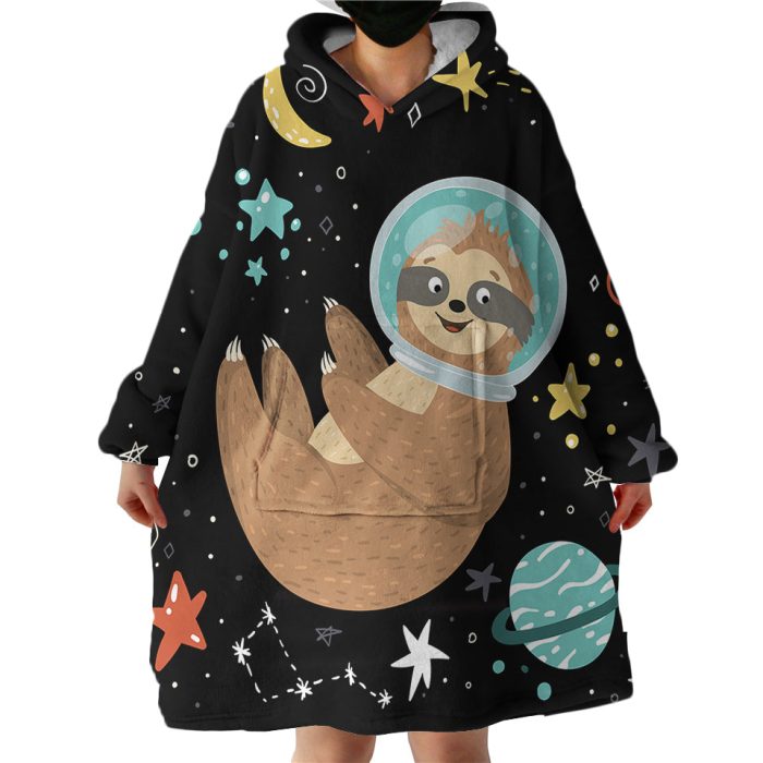 Slothstronaut Hoodie Wearable Blanket WB1805