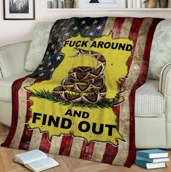 Snake Fuck Around And Find Out Blanket Birthday Gift For Anniversary Day Sherpa Blanket Fleece Blanket 2