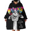 Snazzy Giraffe Hoodie Wearable Blanket WB1907