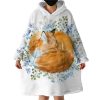 Snoozing Fox Hoodie Wearable Blanket WB0097