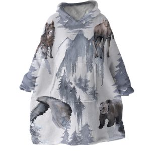 Snow Beasts Hoodie Wearable Blanket WB1631 1