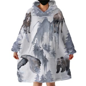 Snow Beasts Hoodie Wearable Blanket WB1631