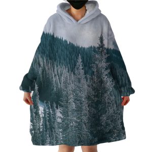Snow Forest Hoodie Wearable Blanket WB1341