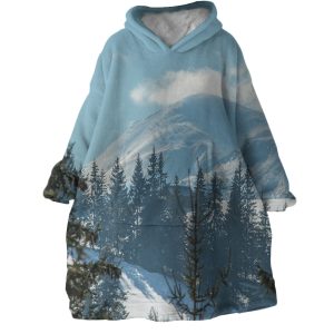 Snow Landscape Hoodie Wearable Blanket WB1339 1