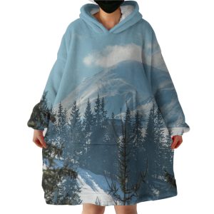 Snow Landscape Hoodie Wearable Blanket WB1339