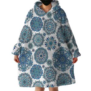 Snowflakes Hoodie Wearable Blanket WB1359