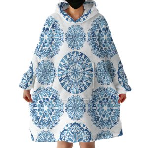 Snowflakes Hoodie Wearable Blanket WB1526