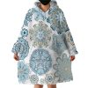 Snowflakes Hoodie Wearable Blanket WB2090