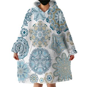 Snowflakes Hoodie Wearable Blanket WB2090
