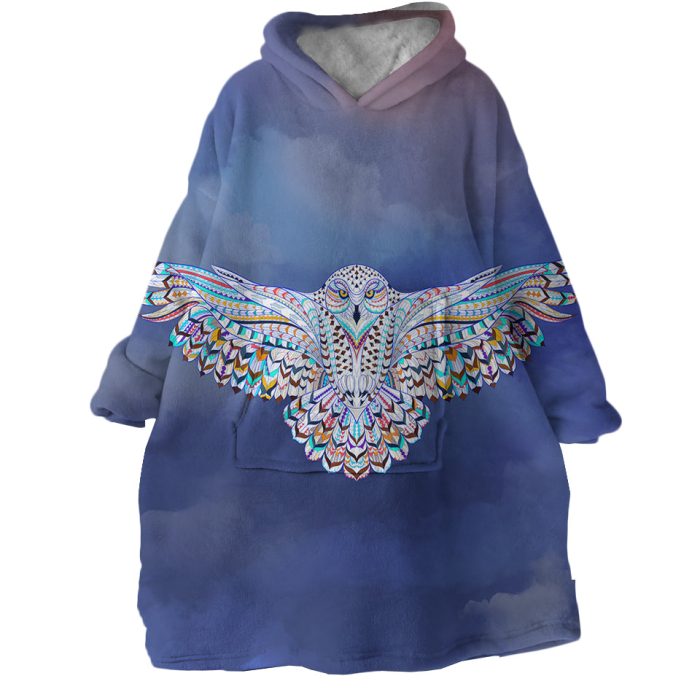 Soaring Owl Hoodie Wearable Blanket WB1722 1
