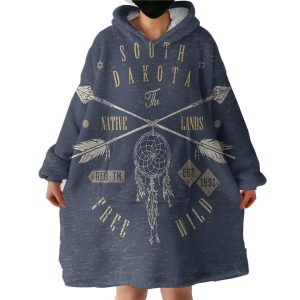 South Dakota Hoodie Wearable Blanket WB0810