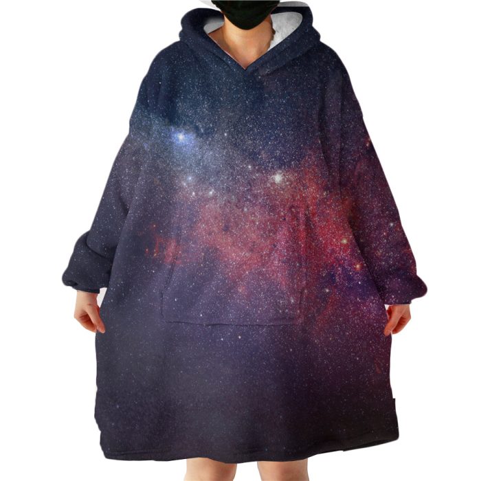 Space Galaxy Background Hoodie Wearable Blanket WB1256