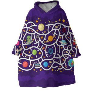 Space Maze Hoodie Wearable Blanket WB1758 1