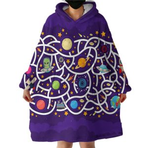 Space Maze Hoodie Wearable Blanket WB1758