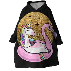 Space Unicorn Hoodie Wearable Blanket WB1846 1