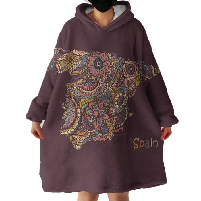 Spanish Territory Hoodie Wearable Blanket WB0796