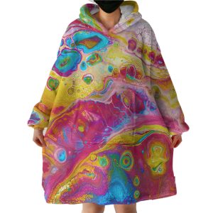 Splash Multicolor Gradient Hoodie Wearable Blanket WB0445