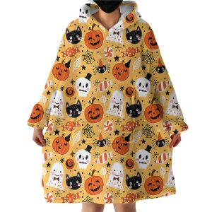 Spooky Themed Hoodie Wearable Blanket WB1702
