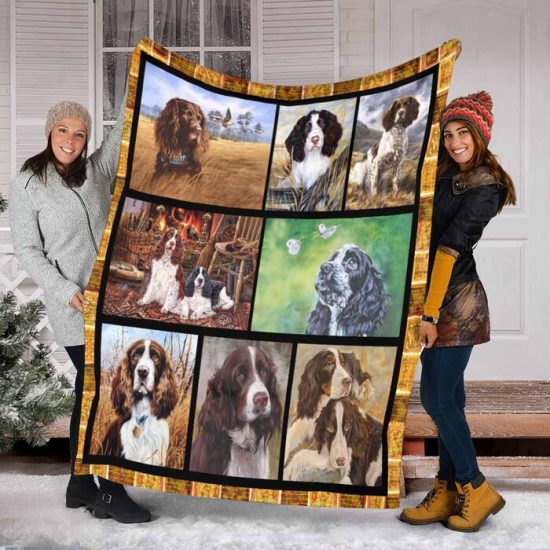 Springer Spaniel Blanket Sherpa Blanket Fleece Blanket Birthday Gift Dog Blanket 2
