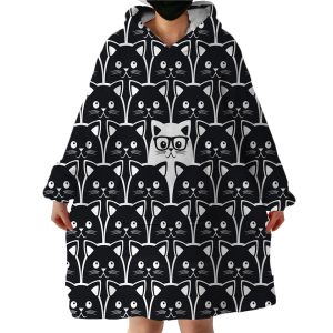 Stand-out Cat Hoodie Wearable Blanket WB1679