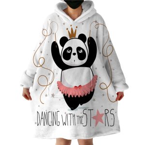 Star Panda Hoodie Wearable Blanket WB0115