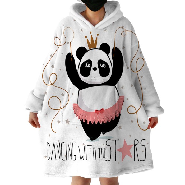 Star Panda Hoodie Wearable Blanket WB0115