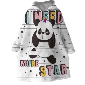 Star Panda Hoodie Wearable Blanket WB2112 1