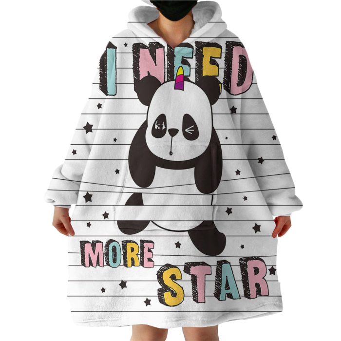 Star Panda Hoodie Wearable Blanket WB2112