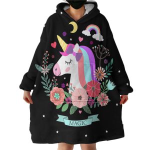 Starry Unicorn Hoodie Wearable Blanket WB2111