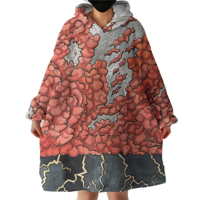 Sun Heat Thunder Hoodie Wearable Blanket WB0306
