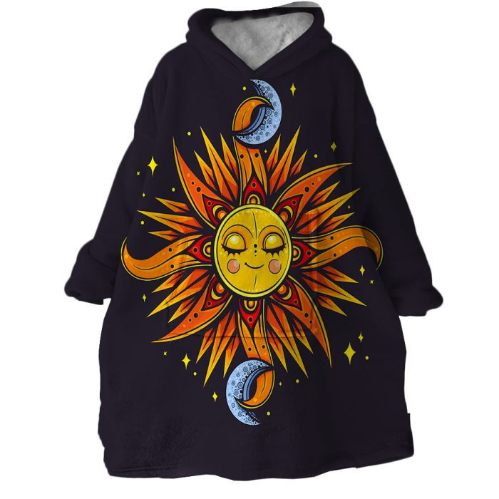Sun Moons Hoodie Wearable Blanket WB1541 1