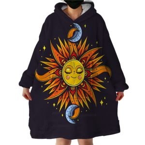Sun & Moons Hoodie Wearable Blanket WB1541