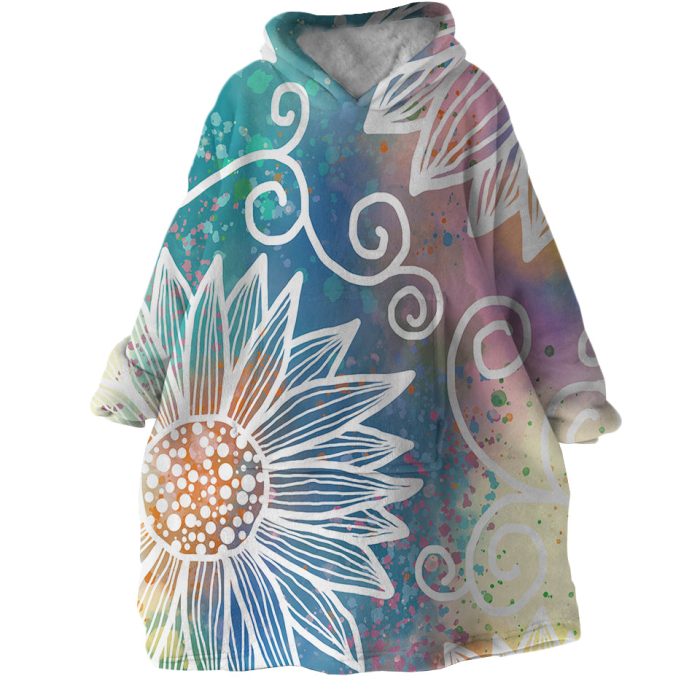 Sunflower Hoodie Wearable Blanket WB1095 1