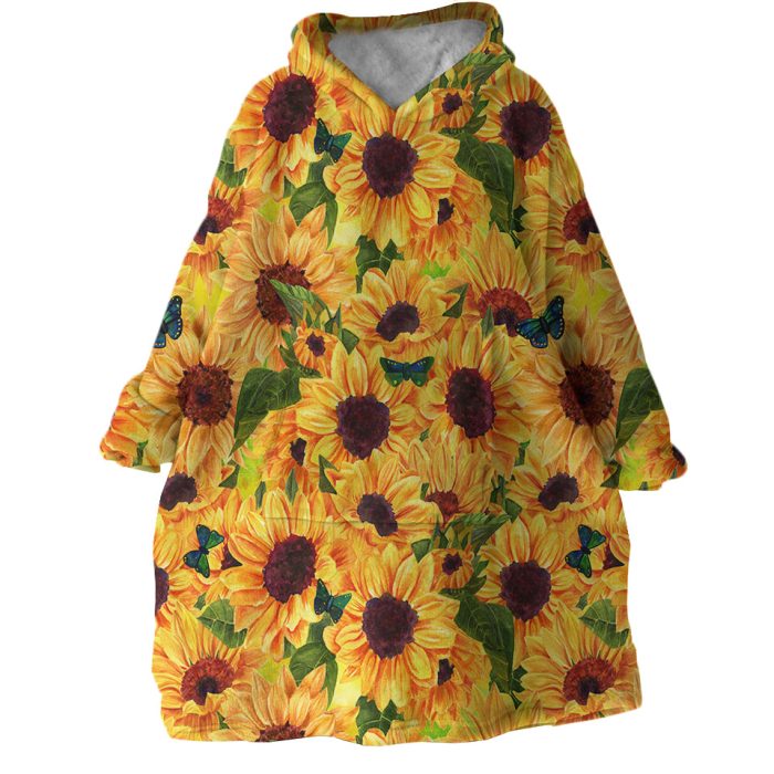 Sunflowers Hoodie Wearable Blanket WB1439 1