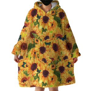 Sunflowers Hoodie Wearable Blanket WB1439