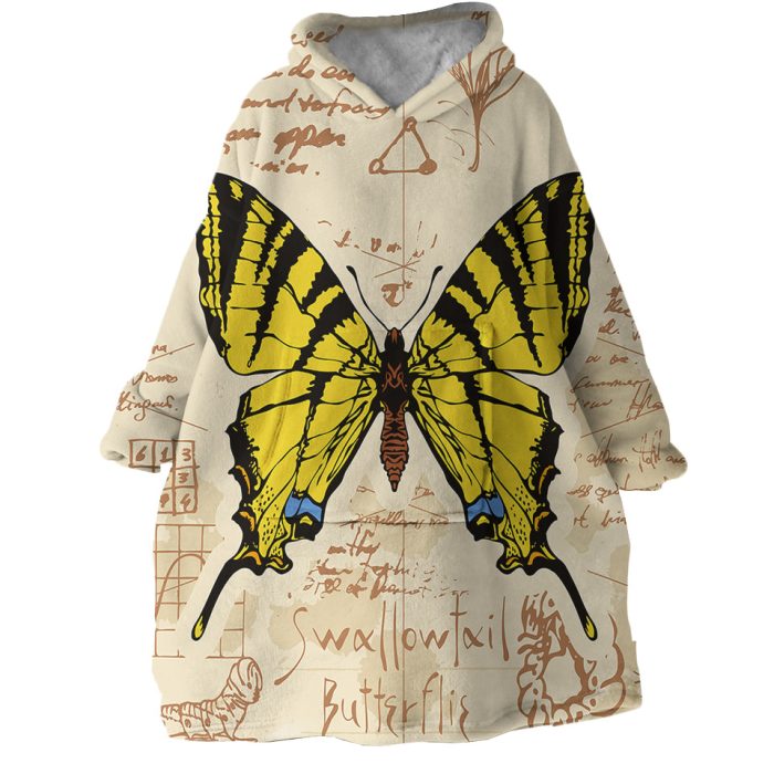 Swallowtail Hoodie Wearable Blanket WB1827 1