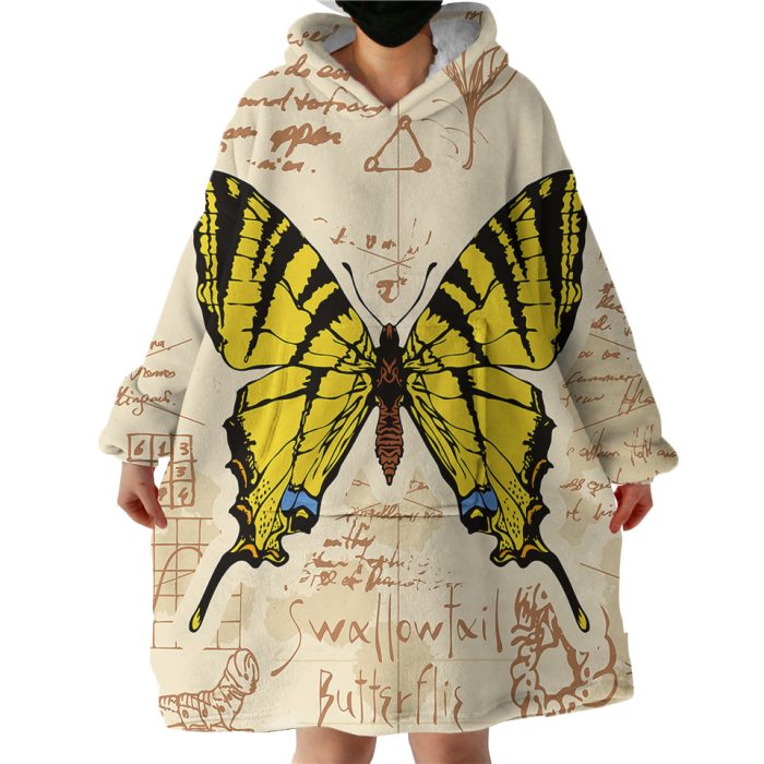 Swallowtail Hoodie Wearable Blanket WB1827