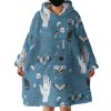 Tattoo Hands & Mini Sketch Hoodie Wearable Blanket WB0394